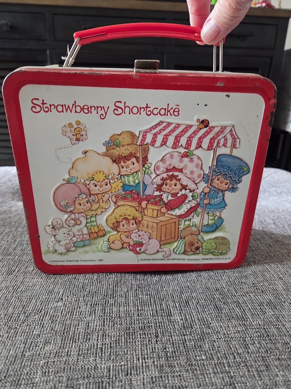 Vintage 1981 Strawberry Shortcake Metal Lunchbox by Aladdin Industries
